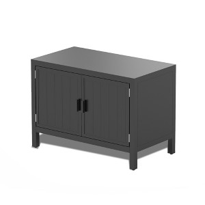 GlasFlength Decorative Storage Cabinets Outdoor Kitchen Island with Storage for BBQ Deck Patio, Gray, 37.48"*20.31"*26.97" - 1 of 4