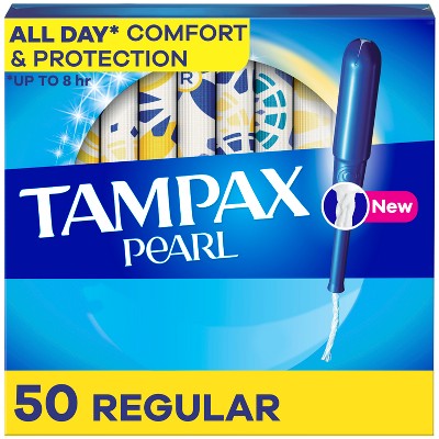 Tampax Pearl Tampons Regular Absorbency with LeakGuard Braid - Unscented