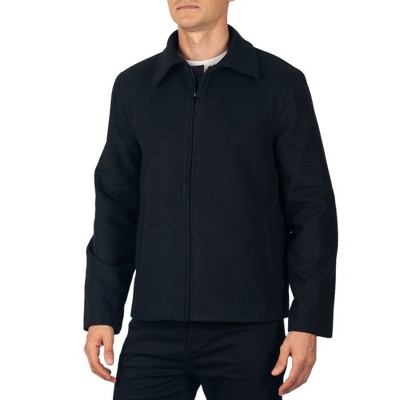Alpine Swiss Grant Men’s Wool Jacket 28 Inch James Dean Style Bomber with Zippered Pockets Black XL — фото 6