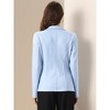 INSPIRE CHIC Women's Lapel Collar Long Sleeve Faux Suede Work Office Blazer - 3 of 4