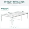 Lusimo 18 Inch Bed Frame Easy Assembly Metal Platform Bed with Steel Slat Support All Sizes - 3 of 4