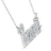 Pompeii3 1/5ct Love Symbol Diamond Pendant 14K White Gold - 2 of 4