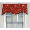 RLF Home Norwell Ruffled Cornice  100% Cotton with Fully Lined 3" Rod Pocket Valnance for Windows 50" x 17" Red - 2 of 4