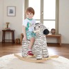 Mshliw Rocking Horse for Toddlers 2-4, Plush Ride-On Toy with Realistic Sounds, Wooden Base, Soft Seat & Handles, Boys & Girls Gift, Halloween gift - 3 of 4