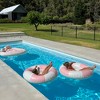 Sunnylife Luxe Tube Pool Ring - Stole My Heart Pink Stripe, Inflatable Lounger - 4 of 4