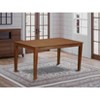 HomeStock Dining room table set of 6  indoor dining chairs with Linen Fabric Light Sable color and dinner table with Mahogany Finish - 4 of 4
