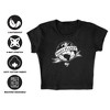 Women's Superman 2025 Daily Planet Scroll Cap Sleeve Baby Rib Crop Top - 4 of 4