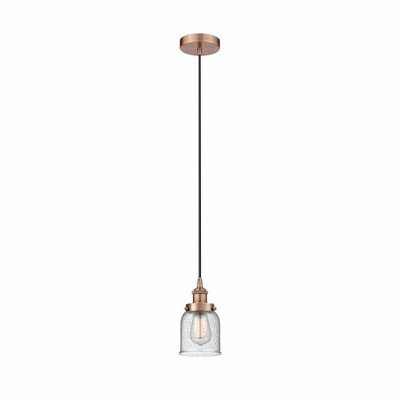Bell - 1 Light Cord Hung Mini Pendant In Modern Style-9.5 Inches Tall and 5 Inches Wide