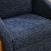 Set of 1 Chenille Fabric Modern Upholstered Armchair with Wooden Side Frame , Accent Leisure Chair with Cushioned Seat and Backrest - 3 of 4