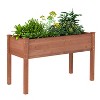 Cesicia 48x24x30 inch Raised Garden Bed with Legs, Elevated Wooden Planter Box for Plants Flowers Fruits Vegetable Herb Growing - 2 of 4