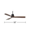 52" Casa Vieja Delta-Wing DC Industrial Indoor Outdoor Ceiling Fan with Remote Control Matte Black Dark Walnut Damp Rated for Patio Exterior House - 4 of 4