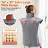 24"x35" Large Heating Pad with Massagers, Electric Heated Pad for Neck, Back & Shoulders, 2 Heat Levels, 4 Massage Modes & 2H Auto Shut-Off - 3 of 4