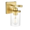Elegant Lighting Saanvi 1 light Chrome and Clear Bath Sconce - 2 of 4