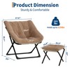 Saucer Chair, Plush Comfy Seat with Non-Slip Base, XL Foldable Lounge Chair for Teens and Adults, Accent Chair for Bedroom Dorm - 3 of 4