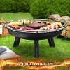 Good Directions Porto 32" Outdoor Fire Pit with Cover Lid Black - 3 of 4
