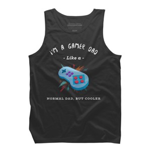 Men's Design By Humans Gamer Dad Like A Normal Dad, But Cooler By KaiHamilton Tank Top - 1 of 2