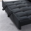Kumasinova Velvet/Corduroy Couch with Pull-Out Bed,3 in 1 Convertible Loveseat with Backrest&2 Pillows,Sleeper Sofa Bed with Pockets for Living Room - 3 of 4