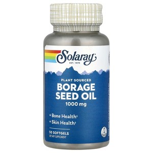 Solaray Borage Seed Oil, 1,000 mg, 50 Softgels - 1 of 4