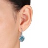 EVERLY JEWELRY | Sterling Silver 7 7/8 CT TGW Blue Topaz - London White Topaz Blue Topaz - Swiss Blue Topaz - Sky LeverBack Earrings - 3 of 3