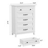 Garvee 5 Dresser for Bedroom, 41.3" Tall Vertical Drawer Dresser with Storage Chest, Freestanding Wooden Closet Chest for Living Room, Bedroom - 3 of 4