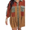 Women's Corduroy Fab Colorblock Tunic Top - umgee - 3 of 4