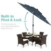 Best Choice Products 10ft 3-Tier Solar Patio Umbrella w/ 24 LED Lights, Tilt Adjustment, Easy Crank - 4 of 4