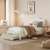 homfan Twin Smart LED Bed Frame, Adjustable PU Leather Headboard, Platform Bed for Kids, Wood Slats, No Box Spring Needed - 2 of 4