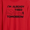 Men's - Peanuts - Tired Tomorrow Long Sleeve Graphic T-Shirt - 2 of 4