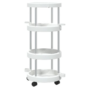 vidaXL Cleaning Trolley with Storage Basket Aluminum - 1 of 1