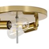 Farmhouse Flush Mount Ceiling Light With Clear Hammered Glass Hallway Light Fixtures Ceiling Mount - 2 of 4
