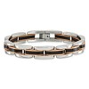 Black Bow Jewelry Men's 12mm Stainless Steel Tri-Color Panther Link Bracelet, 8.5 Inch - 3 of 4