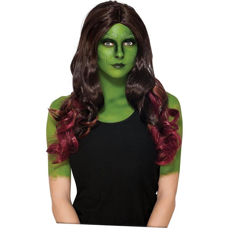 Rubie's Guardians of the Galaxy Vol 2 Gamora Wig Adult Costume Accessory, 1 of 2