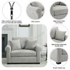 Sapphtopaz 44.5" Modern Accent Chair Chenille Oversized Armchair Comfy Chair with L-Shape Legs and Pillows Chairs for Living Room, Bedroom - 3 of 4