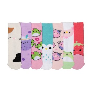 Girls' Squishmallows 7 days Of Cozy Socks - 1 of 4