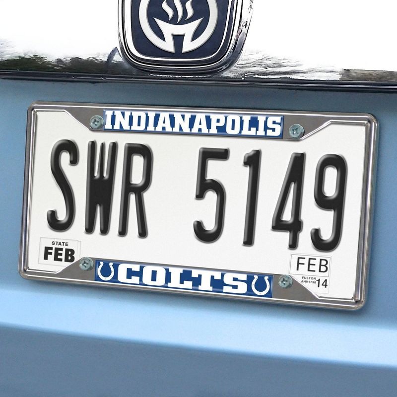 NFL Indianapolis Colts Stainless Steel License Plate Frame, 2 of 4