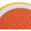 Home Mart Goods Yellow Orange Extra Thick Woven Trivet Round Placemats Hot Potholder Mat Heat Resistant - 9.8"x9.8"(Pack of 4) - 4 of 4