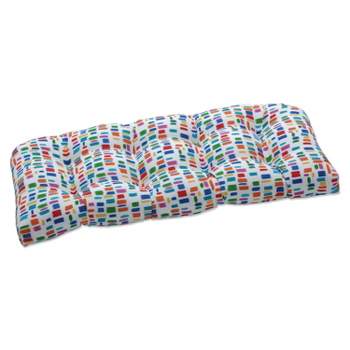 Outdoor/Indoor Loveseat Cushion Color Tabs Primaries Blue - Pillow Perfect