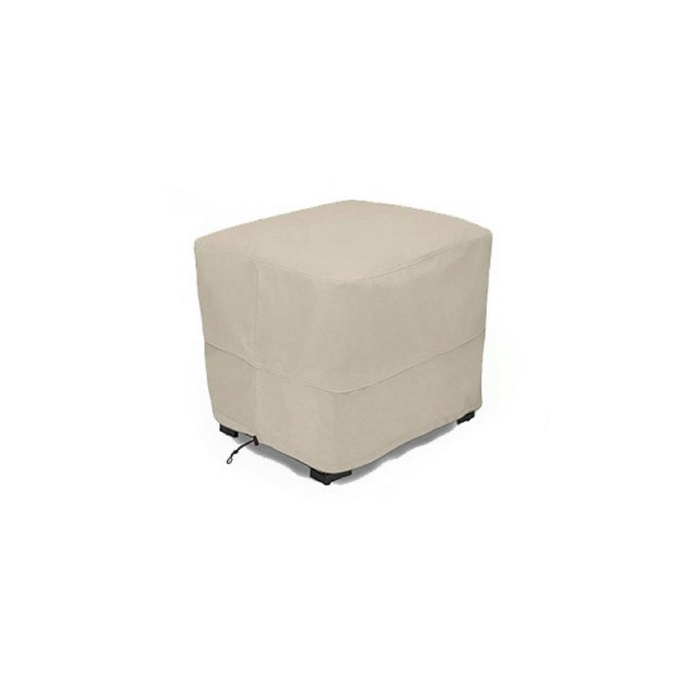 Photos - Furniture Cover Meridian 38" x 28" x 17" Rectangular Ottoman-Table Cover Khaki 