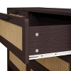 KTMBDW 6 Drawer Dresser for Bedroom, Arc Shaped Rattan Dresser with Deep Drawers, Large Double Chest of Drawers for Living Room, Hallway, Entryway - 4 of 4