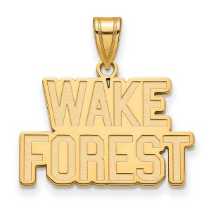 Black Bow Jewelry 14k Yellow Gold Wake Forest Demon Deacons NCAA Medium Pendant - 1 of 3