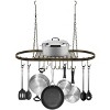 Sorbus Pot and Pan Oval Rack for Ceiling with Hooks - Multi-Purpose Organizer for Home, Restaurant, Kitchen Cookware, Utensils, Household - 3 of 4