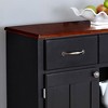Hutch-Style Buffet Wood/Black/Cherry - Home Styles: Traditional Sideboard with Wine Storage, Hardwood Frame - 4 of 4