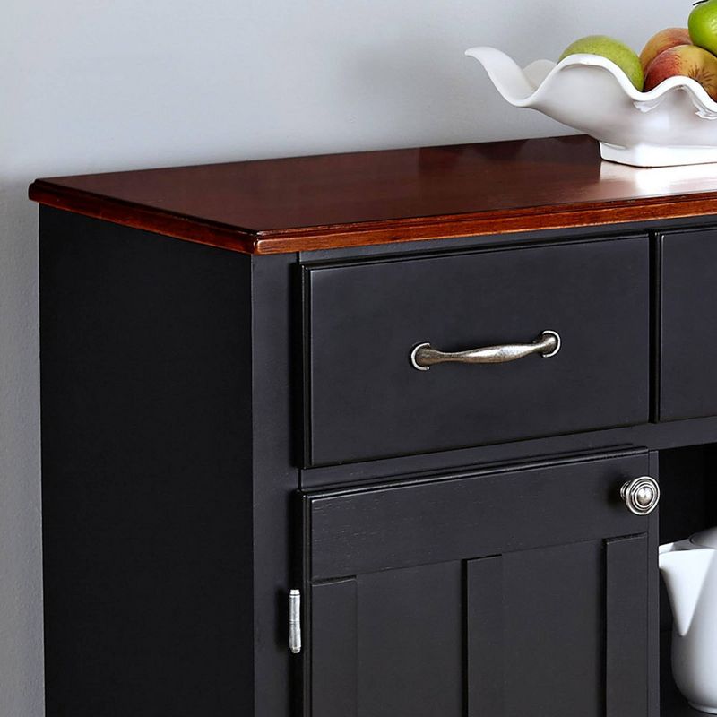 Hutch-Style Buffet Wood/Black/Cherry - Home Styles, 5 of 8
