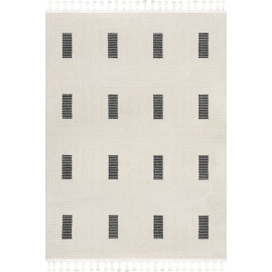 Nuloom Paccia Geometric 4x6 Indoor Area Rug for Living Room Bedroom Dining Room Kitchen, Grey/Cream - 1 of 4