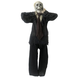 Sunstar Skull Man Light-Up Animated Hanging Halloween Decoration - 43 in x 15 in - Black - 1 of 1