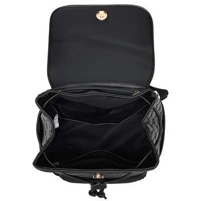 ELLE Luggage 10L Compass Vegan Leather Monogram Mini Backpack - Brown — фото 4
