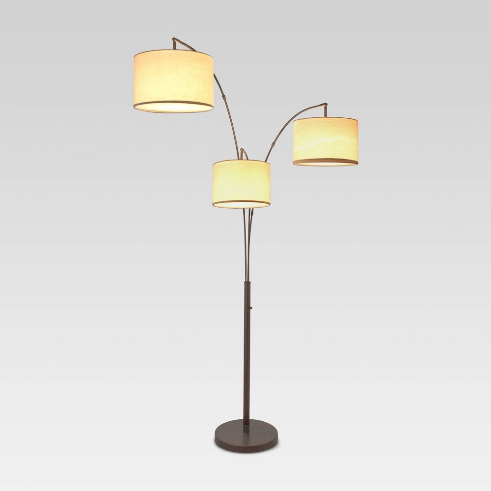 Avenal Shaded Arc Floor Lamp Bronze 