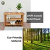 Acacia Wood Shoe Rack Bench, 3-Tier Shoe Storage Organizer, Strong 200 LBS Load Capacity For Entryway Front Door Bathroom Bedroom Living Room - 3 of 4