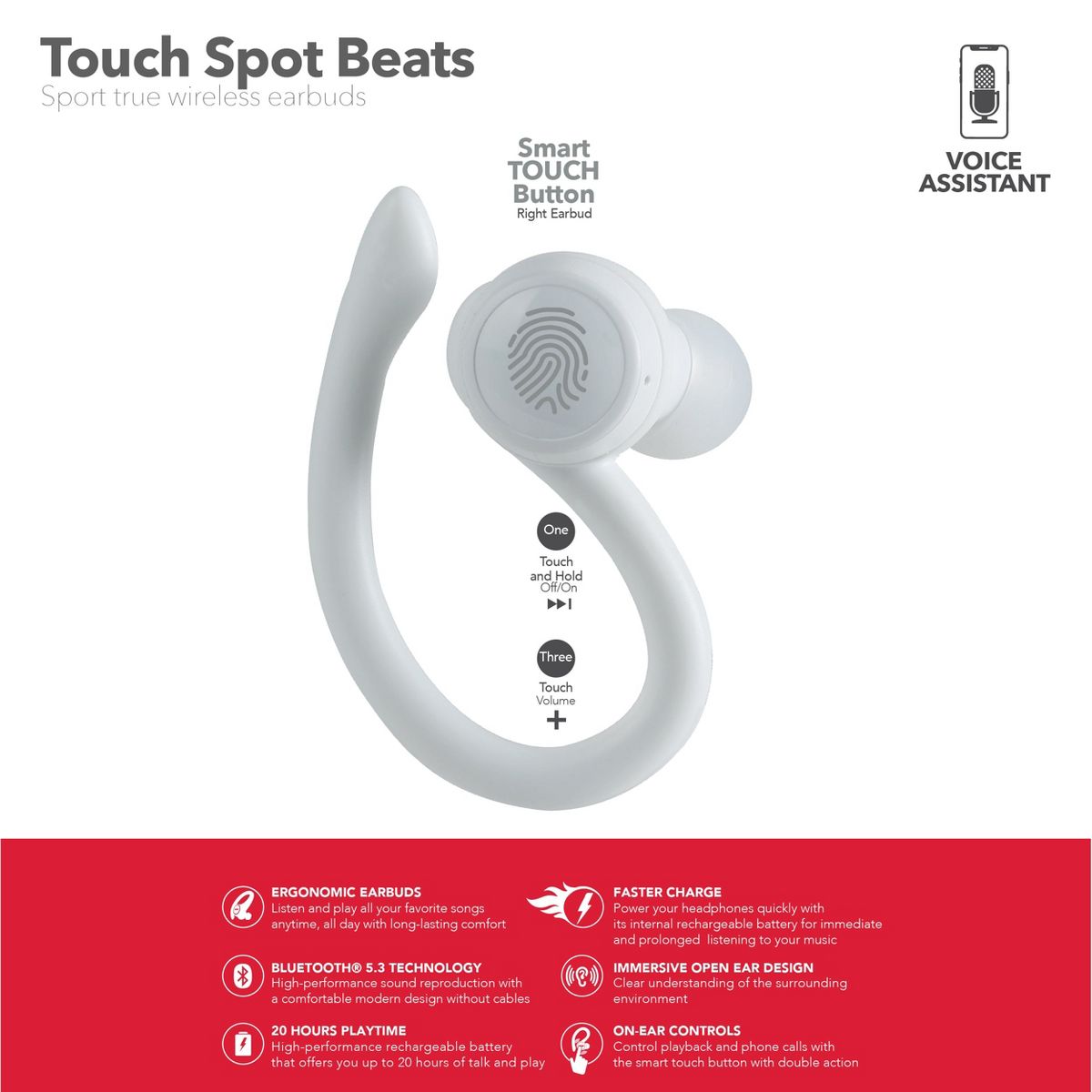 RCA Wave-70 True Wireless Earbuds with Hi-Res Audio & 20H Playtime - thumbnail 4