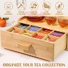 8-Drawer Bamboo Tea Bag Organizer | Compact Countertop Storage Box for a Tidy Tea Station, Eco-Friendly - 4 of 4